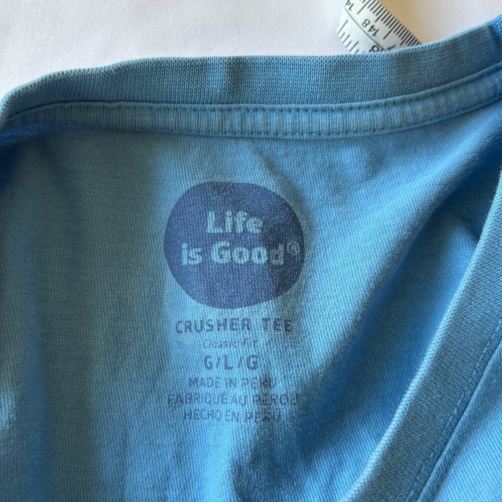 Life Is Good Crusher Men’s Blue Long Sleeve Truck T Shirt Large - Picture 3 of 6